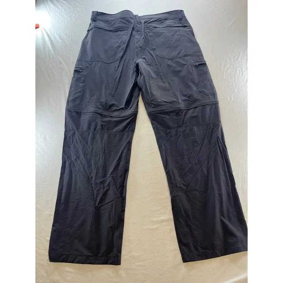 LL Bean Mens Convertible Zip Off Hiking Cargo Pants Gray 38x32 290782 Stretch - Picture 7 of 8